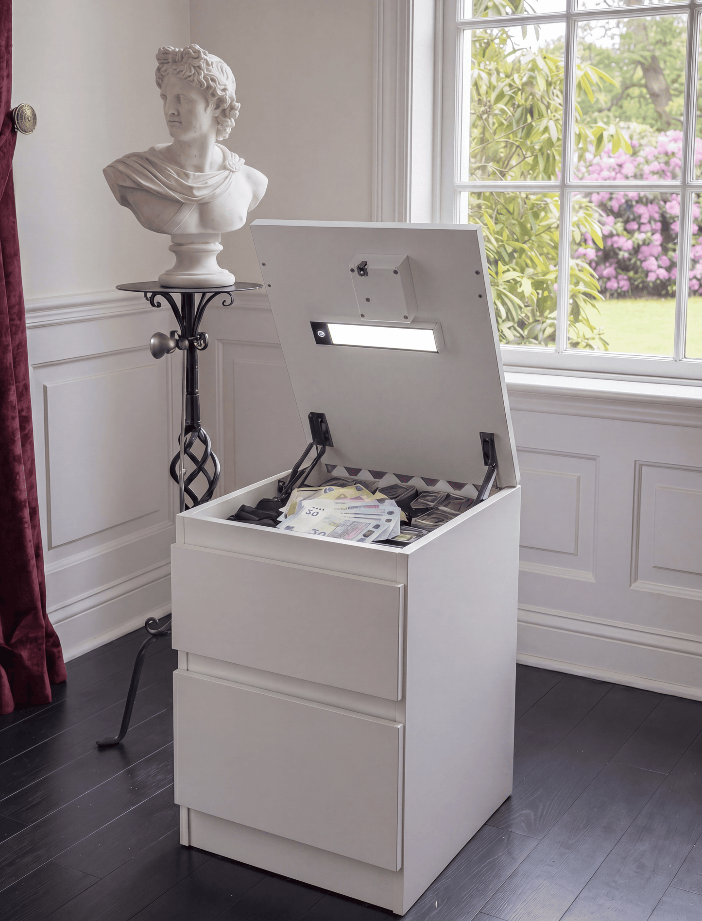 Nuit Forte™ Nightstand with Secret Compartment — Invisible. Secure. Always with you.