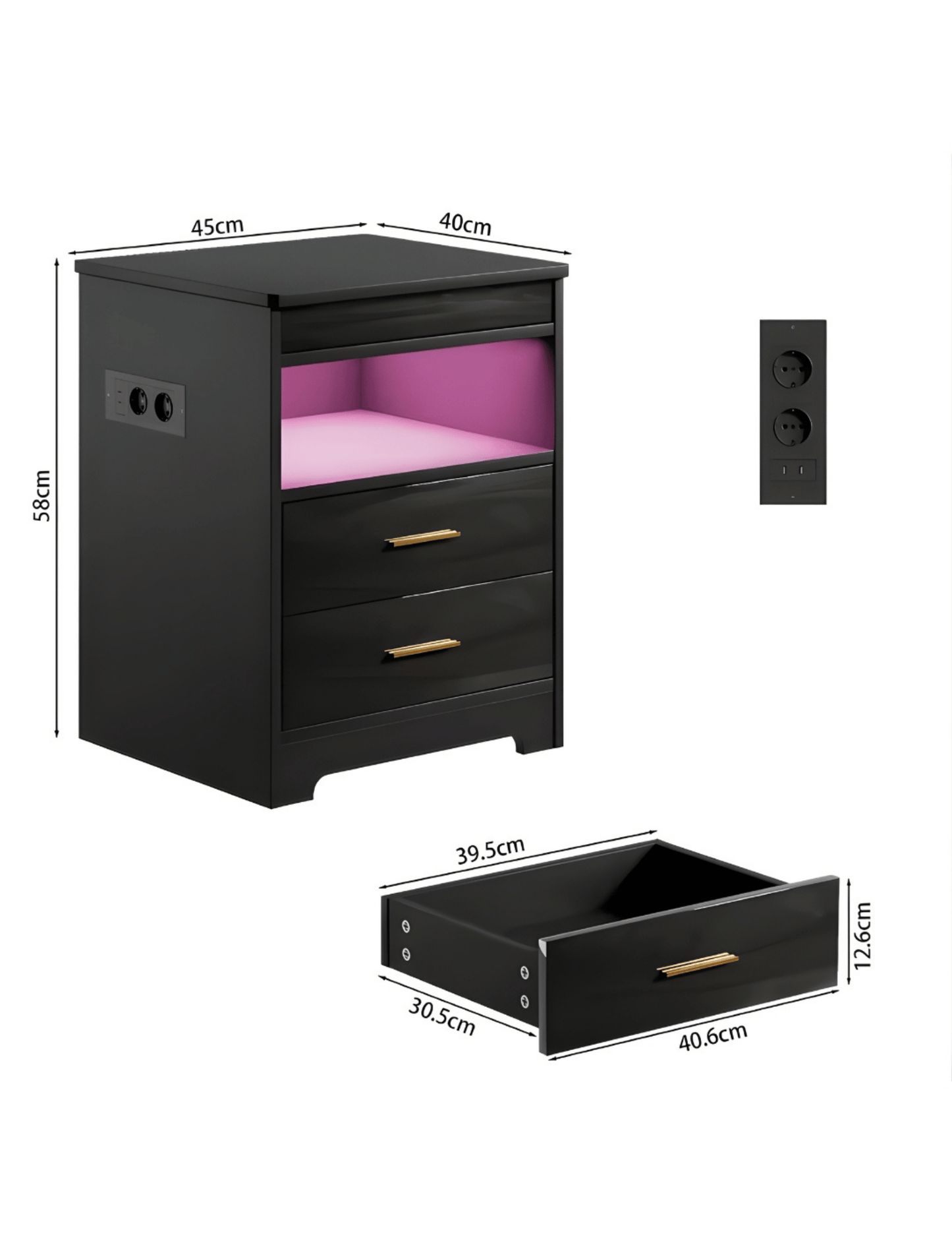 Nuit Forte™ Nightstand with Sliding Secret Compartment — The Hiding Place No One Sees.