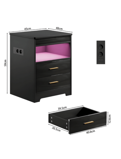Nuit Forte™ Nightstand with Sliding Secret Compartment — The Hiding Place No One Sees.