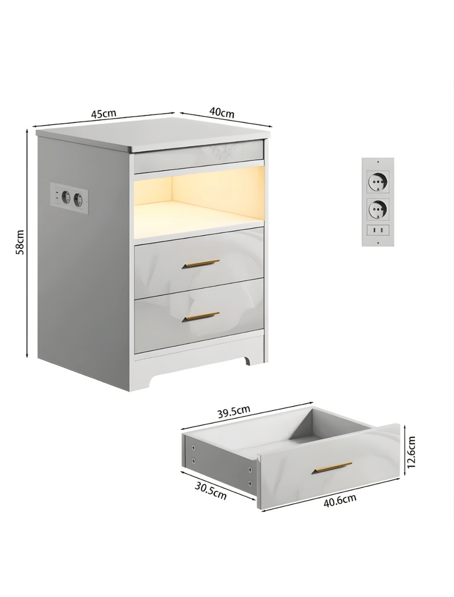 Nuit Forte™ Nightstand with Sliding Secret Compartment — The Hiding Place No One Sees.