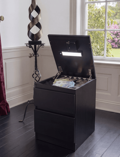 Nuit Forte™ Nightstand with Secret Compartment — Invisible. Secure. Always with you.