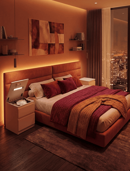Nuit Forte™ Nightstand with Secret Compartment — Invisible. Secure. Always with you.