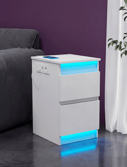 Nuit Forte™ Nachttisch mit Geheimfach und Aufladestation — Sicher. Smart. Aufgeladen.