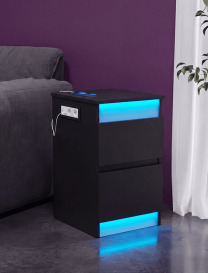 Nuit Forte™ Nachttisch mit Geheimfach und Aufladestation — Sicher. Smart. Aufgeladen.