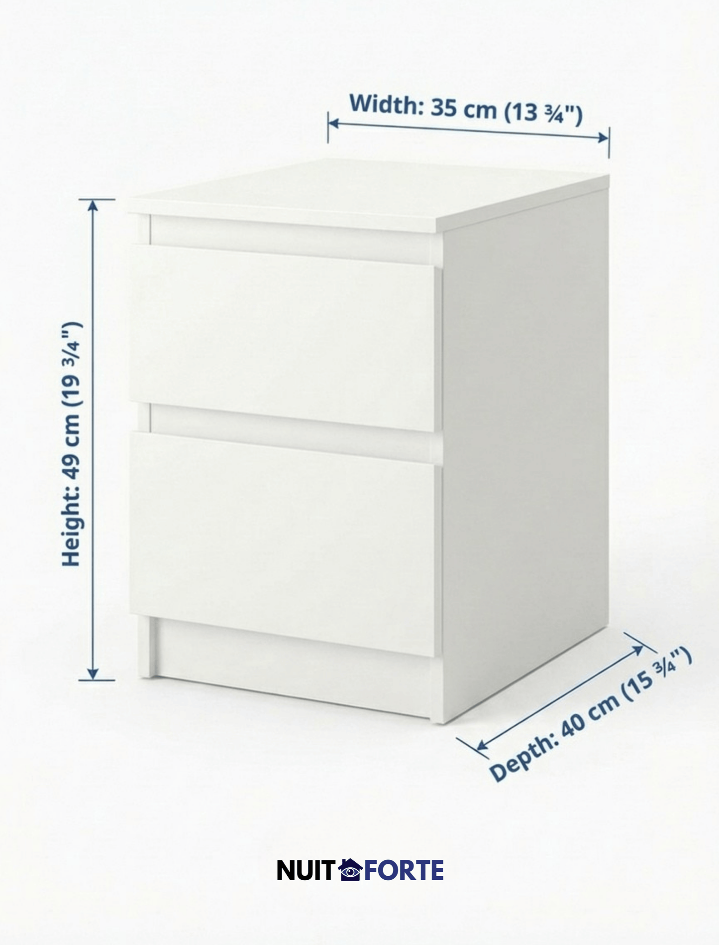 Nuit Forte™ Nightstand with Secret Compartment — Invisible. Secure. Always with you.